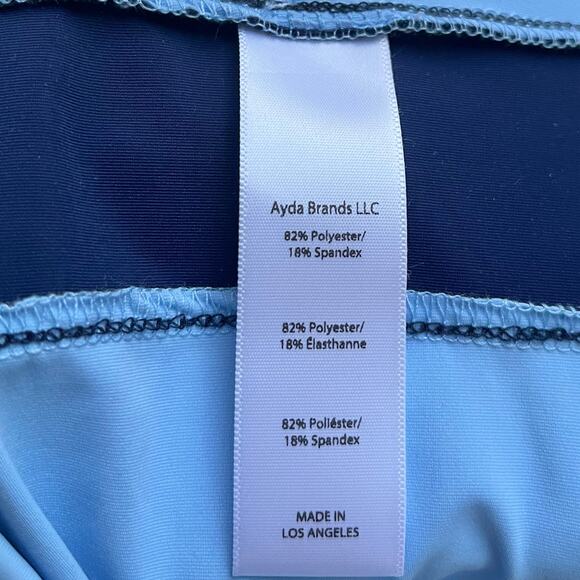 Ayda Activewear Flare Legging Light Blue Navy UNC Women's Medium - Picture 5 of 8